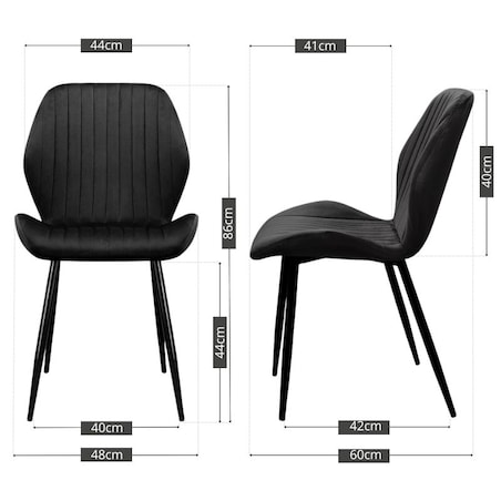 Krzesło tapicerowane czarne welurowe pikowane do salonu jadalni velvet