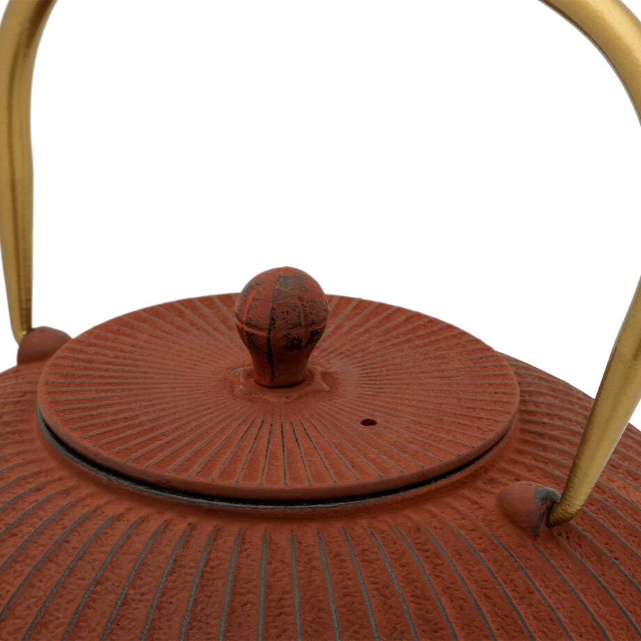 Dzbanek żeliwny Linhai 1.1L czerwony