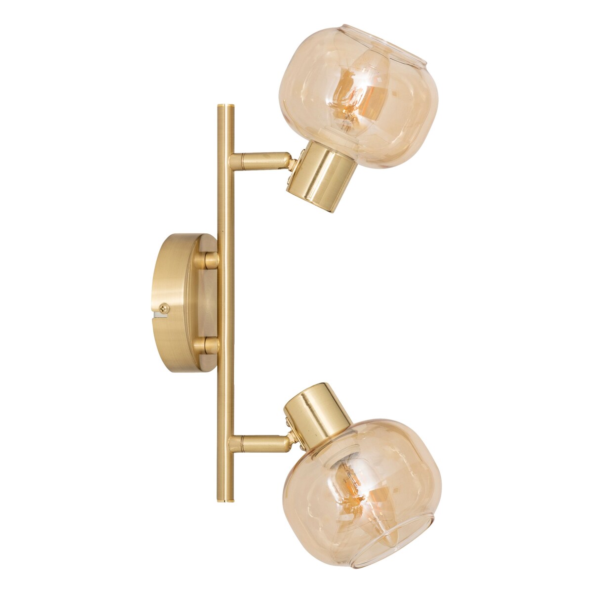 Lampy sufitowe PILLA, złoto i szklane klosze, 2 punktowe