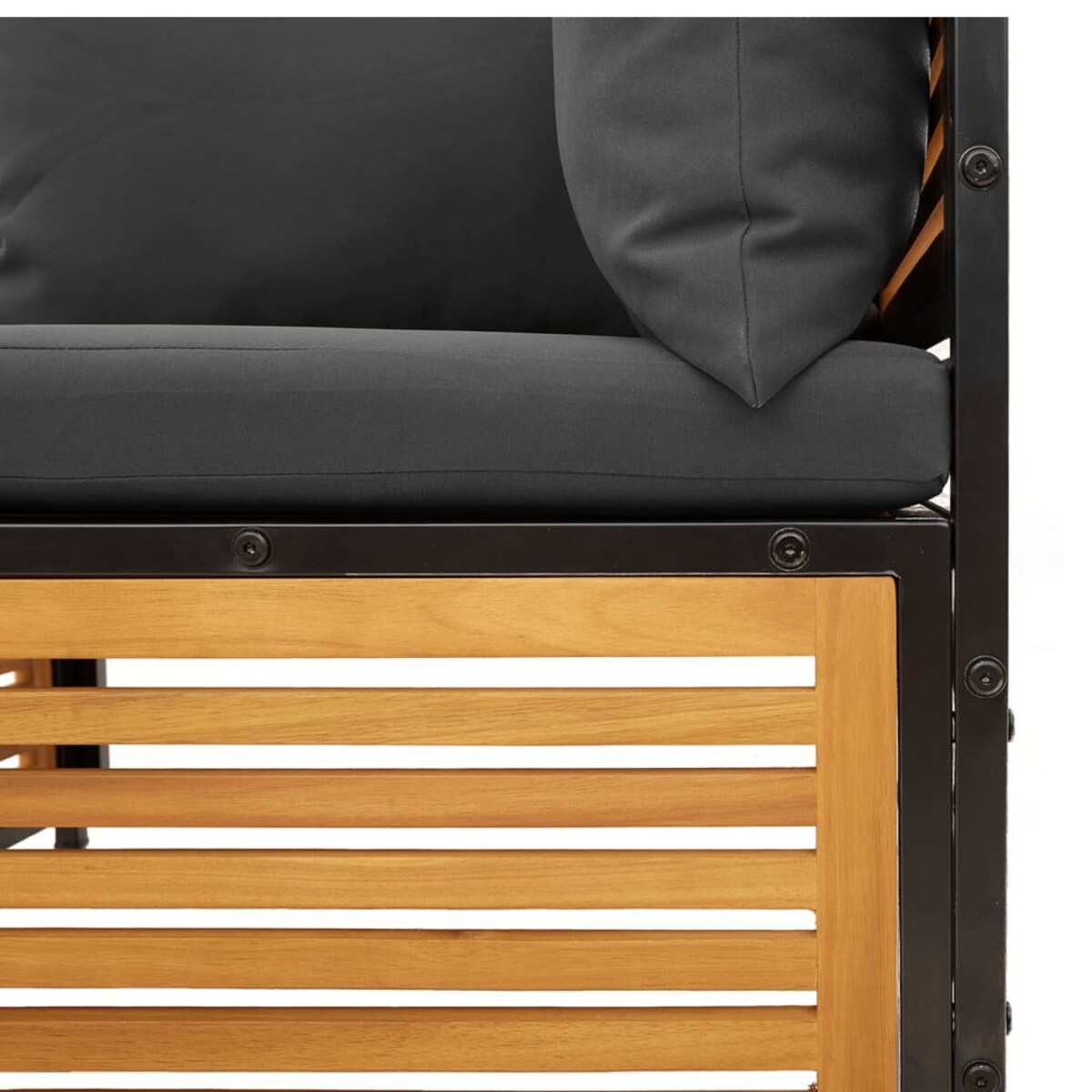 vidaXL Ogrodowe siedzisko narożne z poduszkami, lite drewno akacjowe