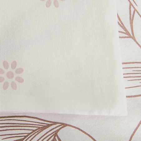 Pościel satyna bawełniana 140x200 Satynlove biała w różowe kwiaty