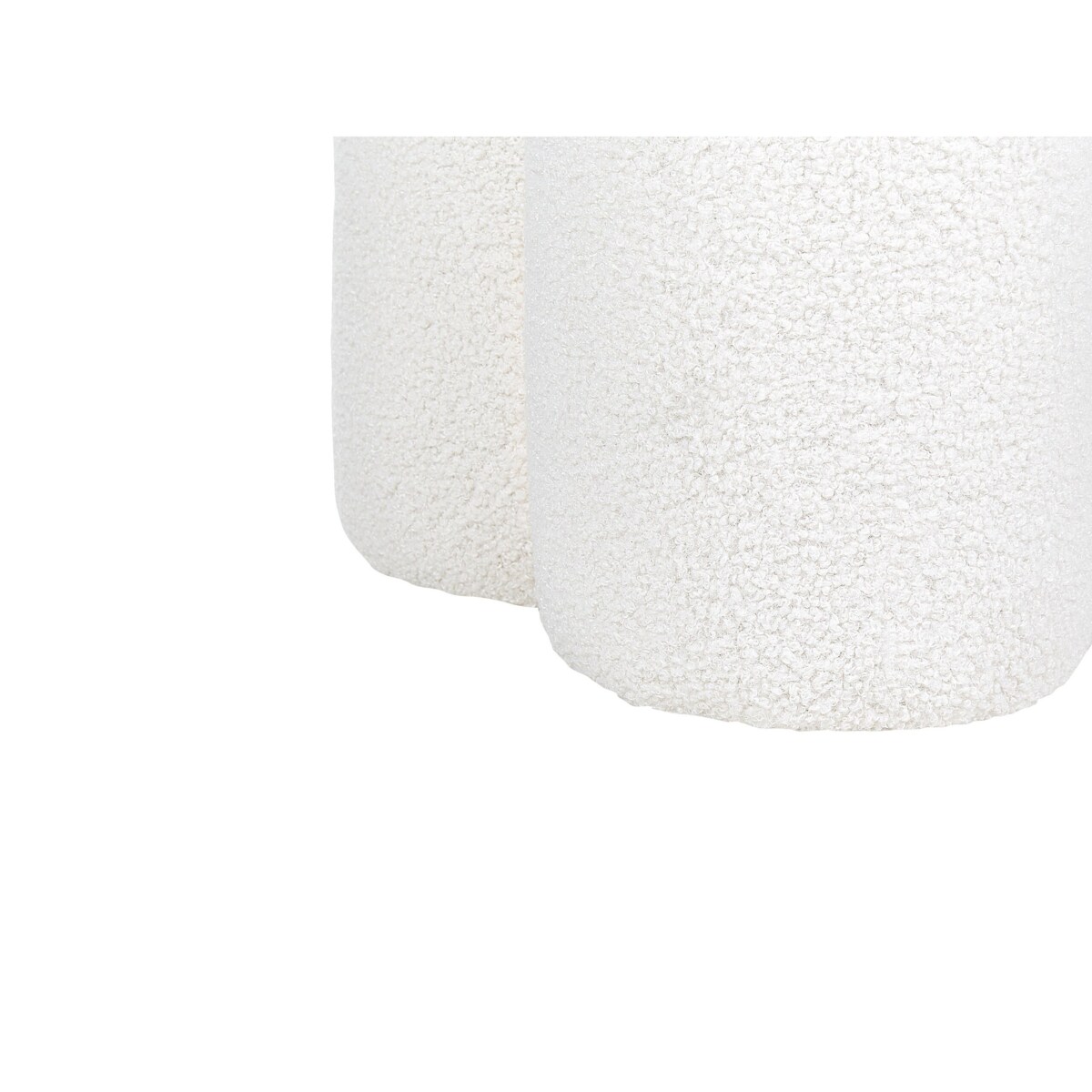 Puf boucle 40 cm biały CARRINGTON