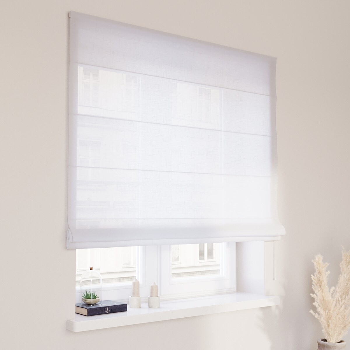 Roleta rzymska Capri 160x170 prześwitujący, złamana biel