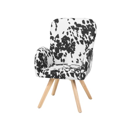 Fotel czarno-biały BJARN