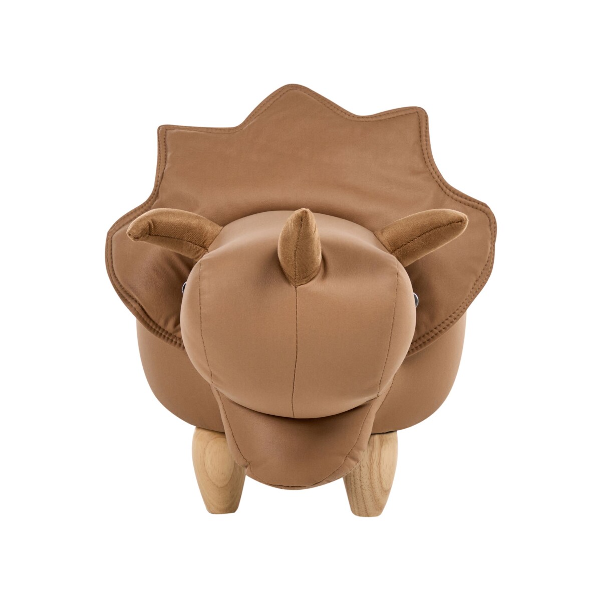 Pufa zwierzak ze schowkiem TRICERATOPS Brązowy