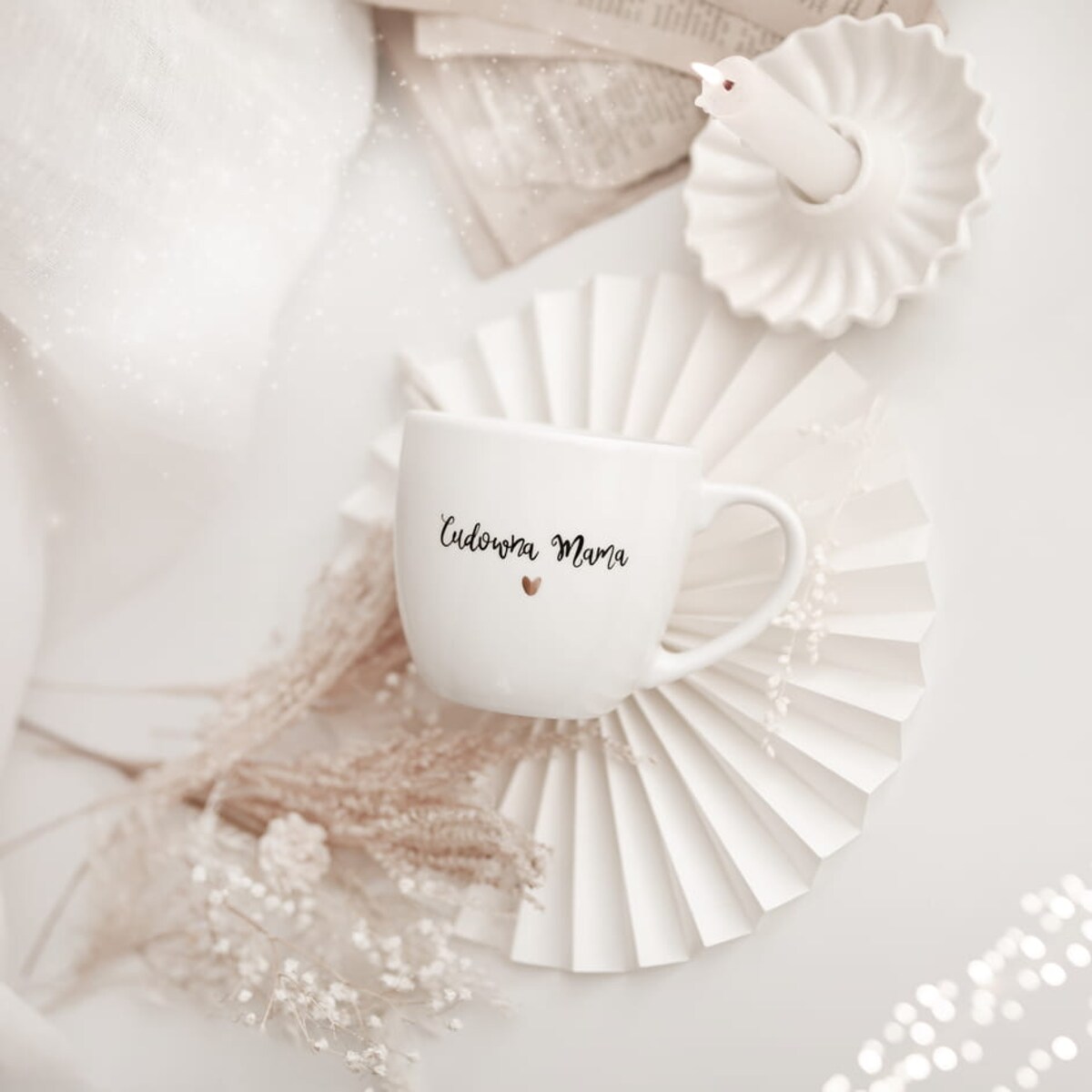 Kubek 300 ml - Cudowna Mama ZŁOTE SERCE