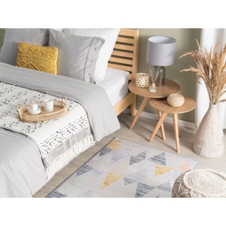 Dywan 80 x 150 cm szaro-żółty YAYLA