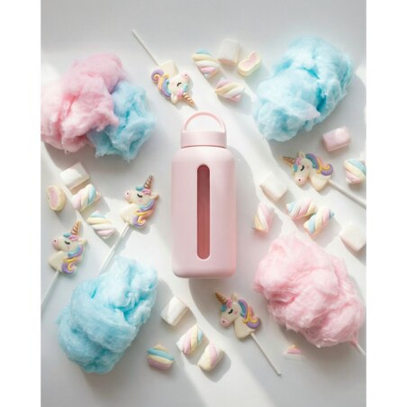 MUUKI DAILY BOTTLE szklana butelka na wodę 720 ml, Marshmallow