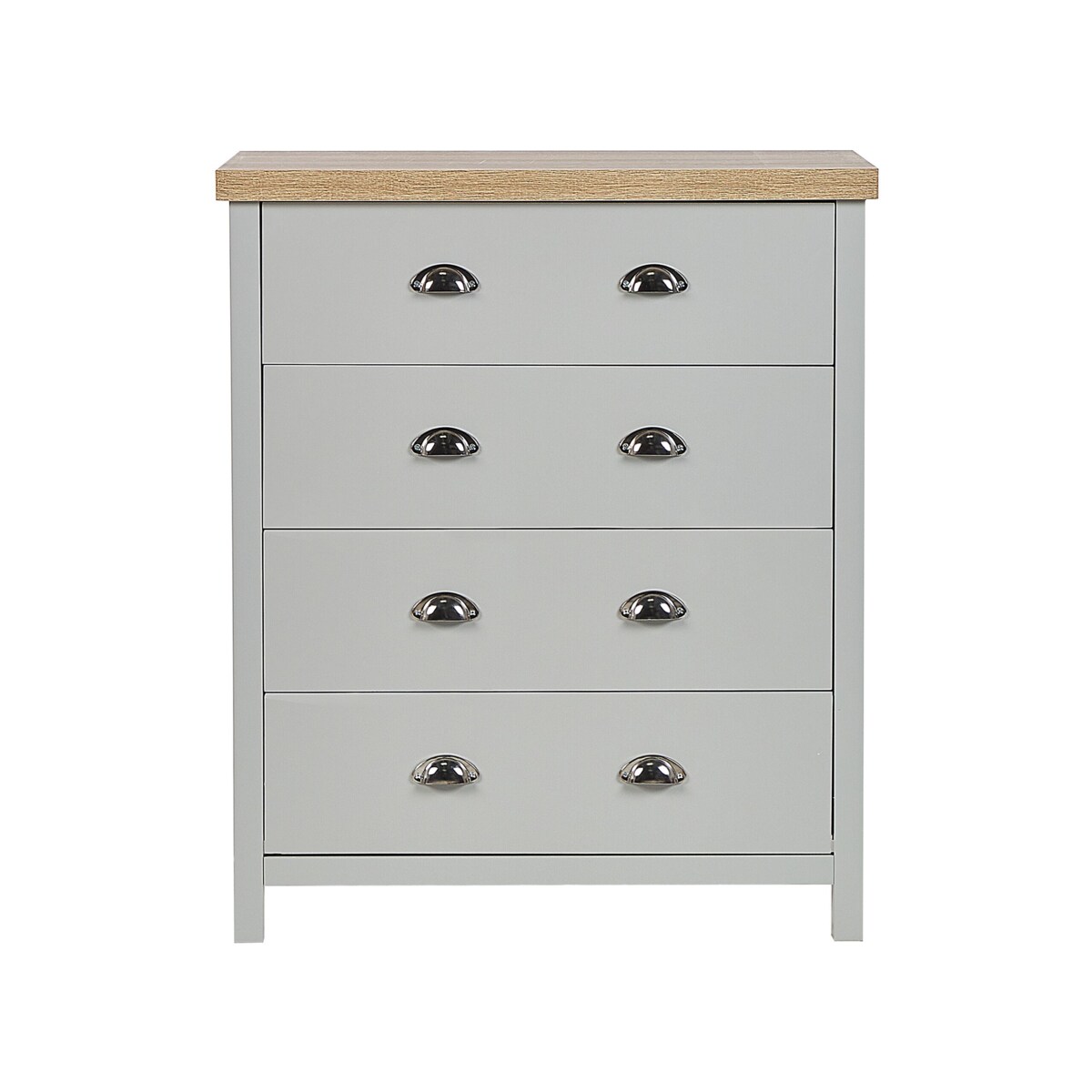 Komoda 4 szuflady szara CLIO