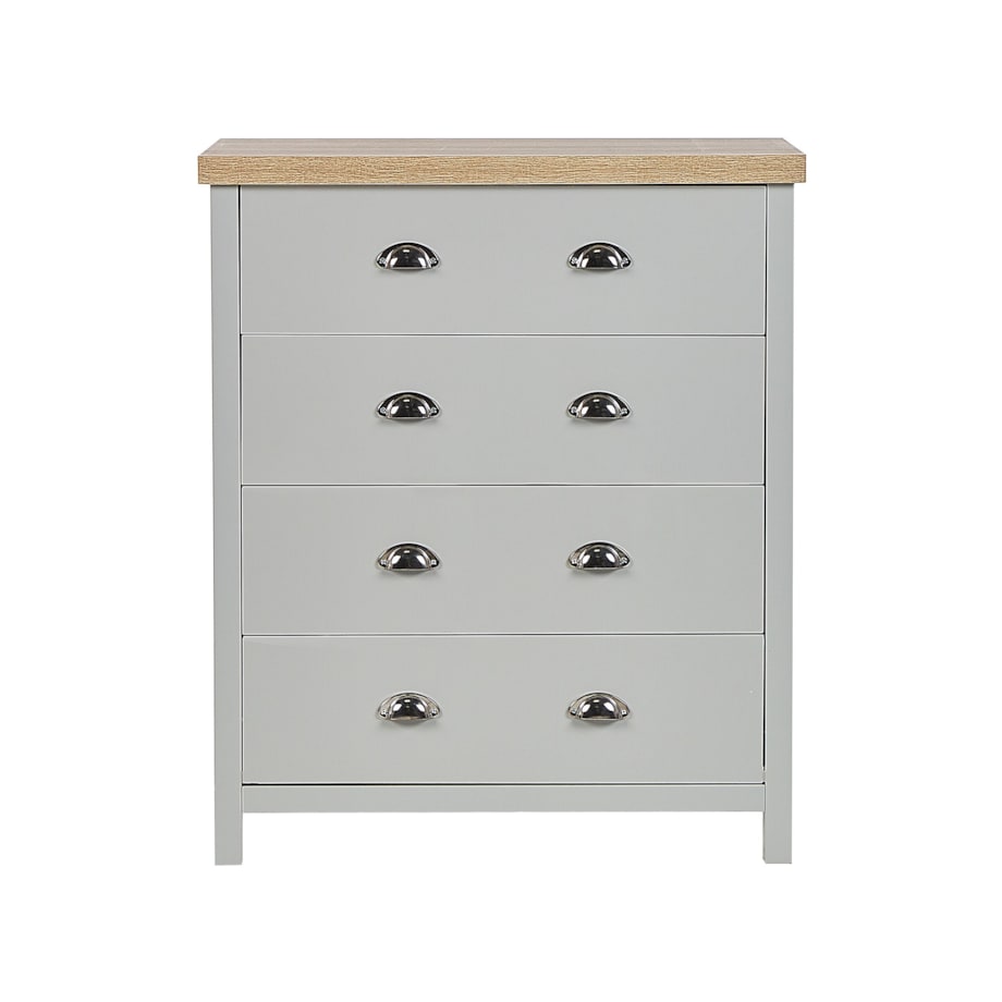 Komoda 4 szuflady szara CLIO