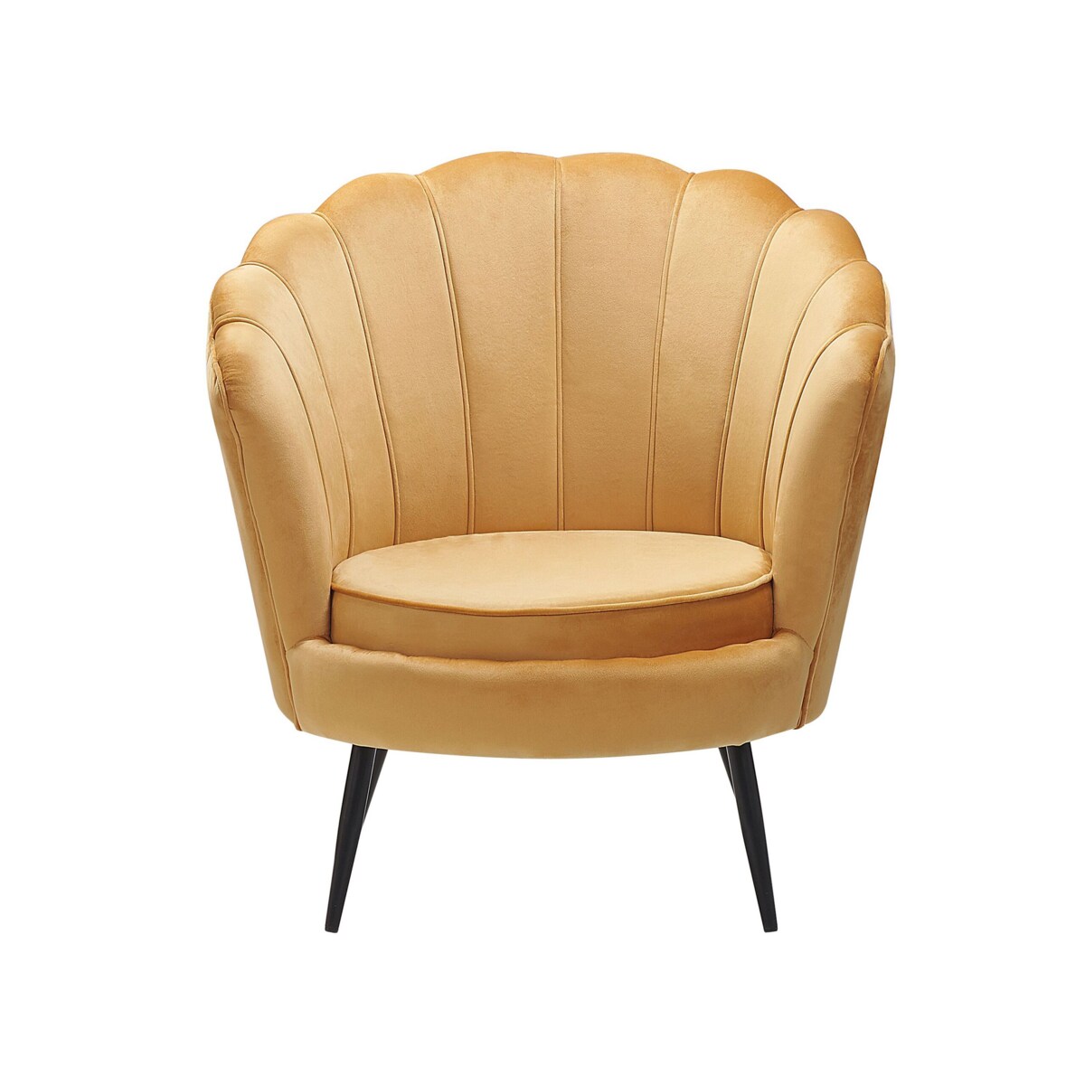 Fotel welurowy żółty LOVIKKA