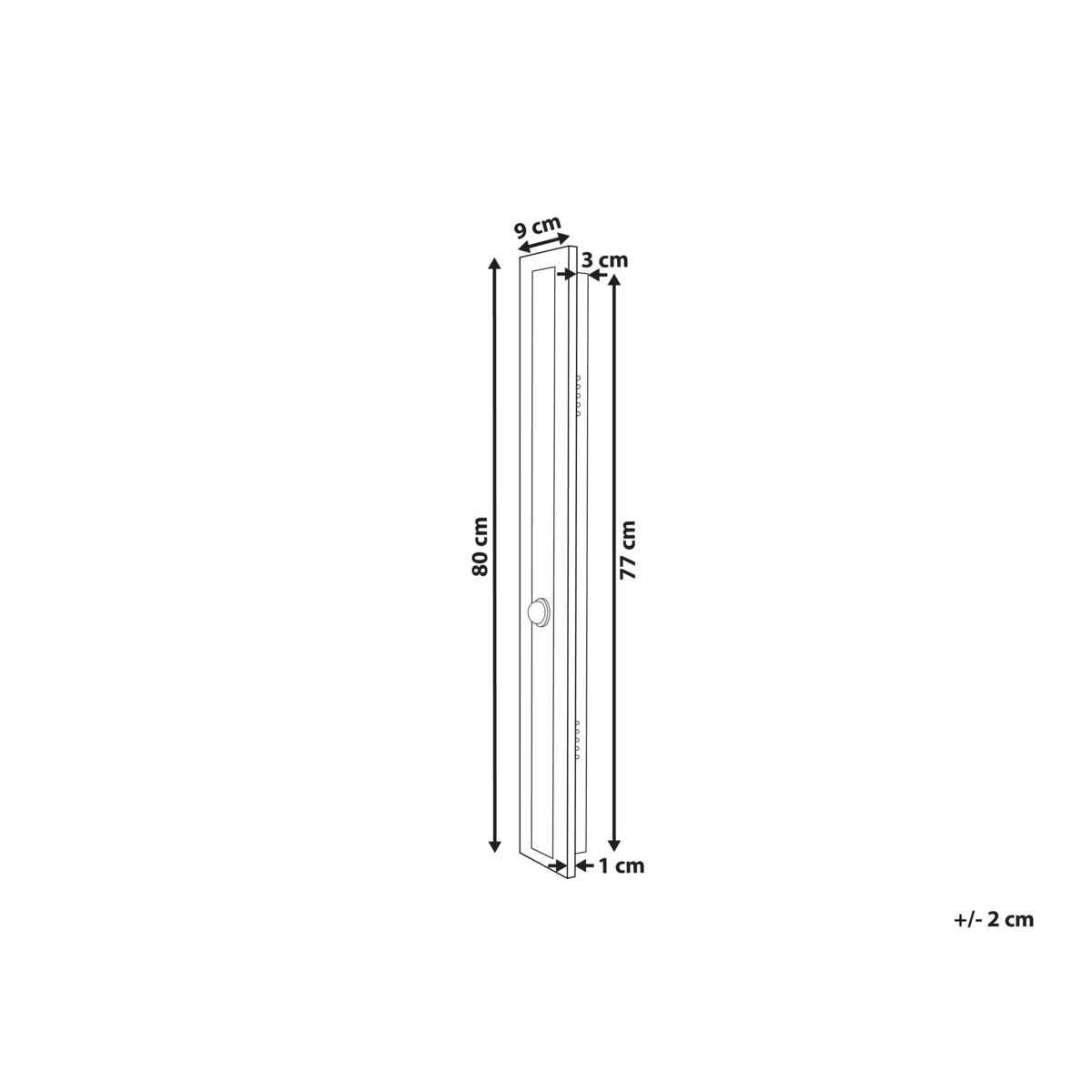 Lampa ścienna zewnętrzna LED z czujnikiem ruchu 80 cm czarna SAVANE