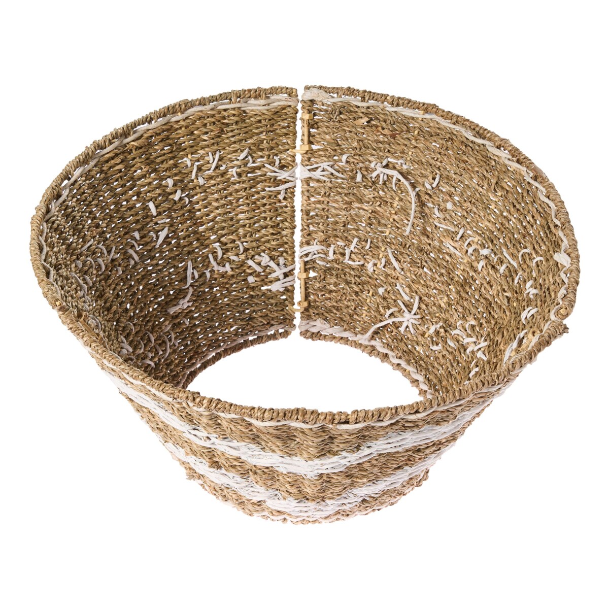 Osłonka pod choinkę HIVER Trawa morska Biały 43 cm