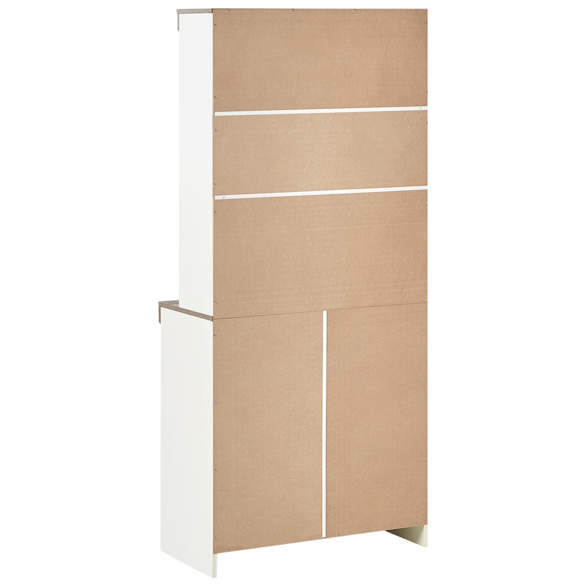 Witryna ze szklaną gablotą KALBARRI 80 cm Brązowy/ biały