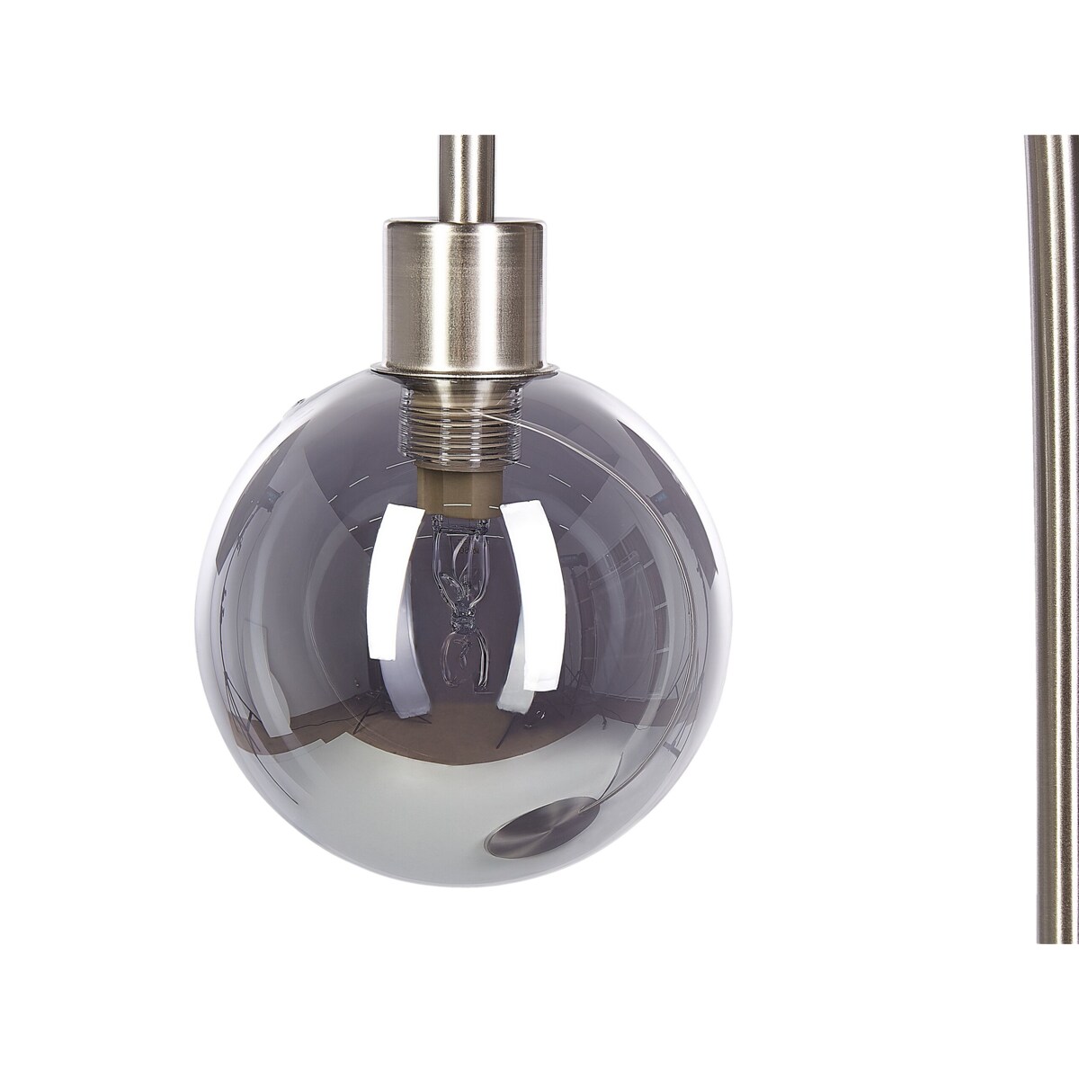 Lampa stołowa metalowa srebrna RAMIS