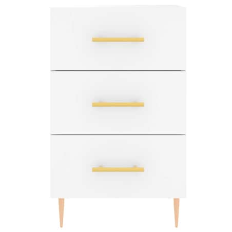 vidaXL Szafka nocna, biała, 40x40x66 cm, materiał drewnopochodny