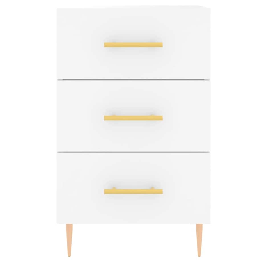 vidaXL Szafka nocna, biała, 40x40x66 cm, materiał drewnopochodny