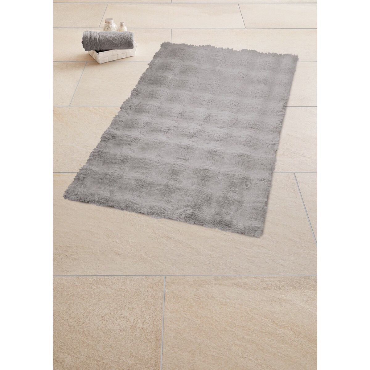 Kleine Wolke Cloud Luksusowy Dywanik łazienkowy jasny szary 70x120 cm supermiękki
