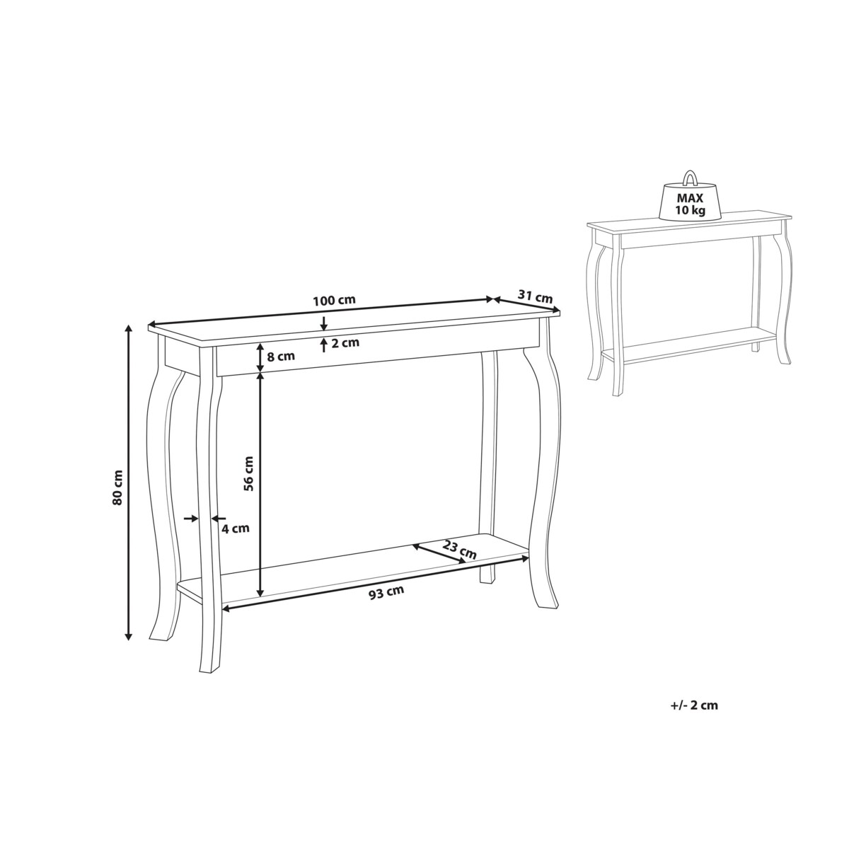 Konsola biała HARTFORD