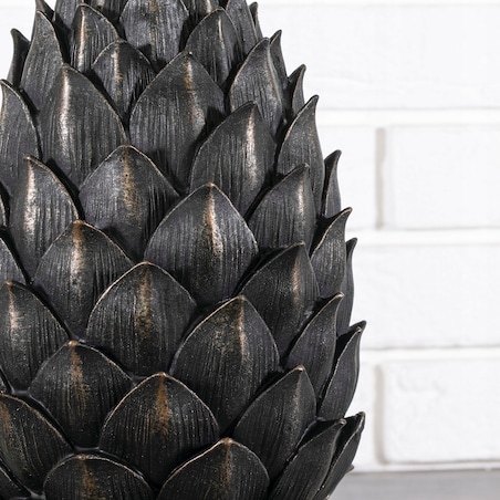 FIGURKA OGRODOWA KARCZOCH SZYSZKA WODOODPORNA OZDOBA DUŻA DO OGRODU 36cm