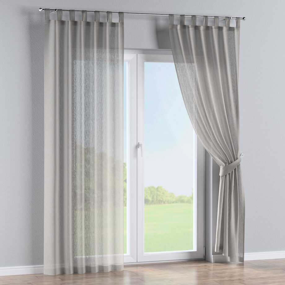 Zasłona na szelkach 1 szt. 130x260 jasno beżowy