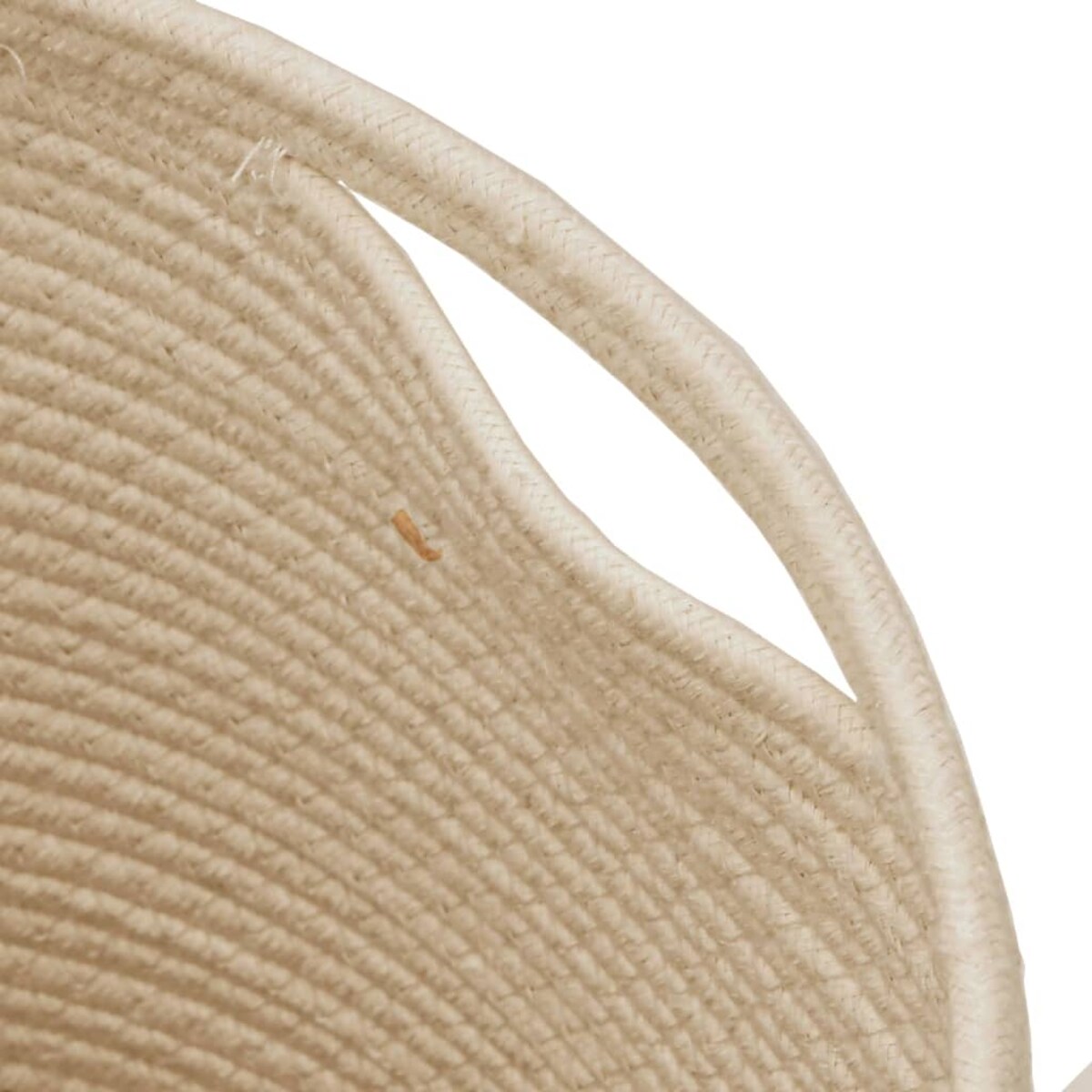 vidaXL Kosz z pokrywą, czarno-beżowy, Ø37x50 cm, bawełna