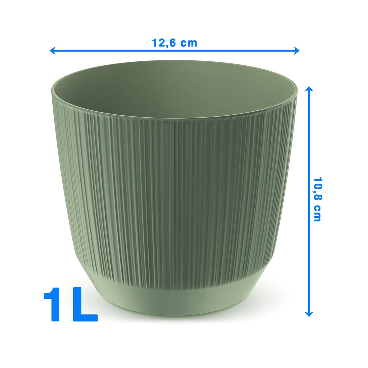 Doniczka Osłonka Domowa 12,6 Cm Ryfo Na Stół Parapet Do Domu Zielona