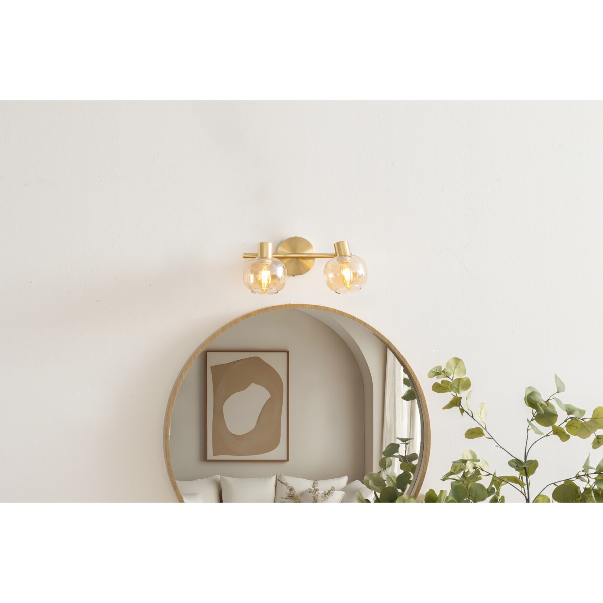 Lampy sufitowe PILLA, złoto i szklane klosze, 2 punktowe