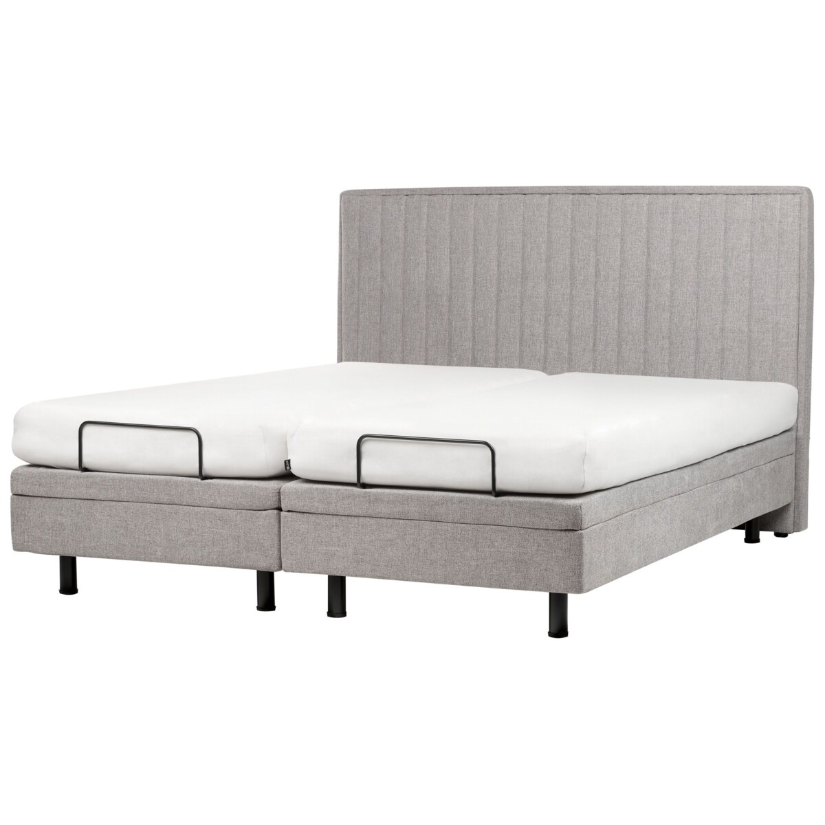 Łóżko regulowane DUKE II 180 x 200 cm Jasnoszary