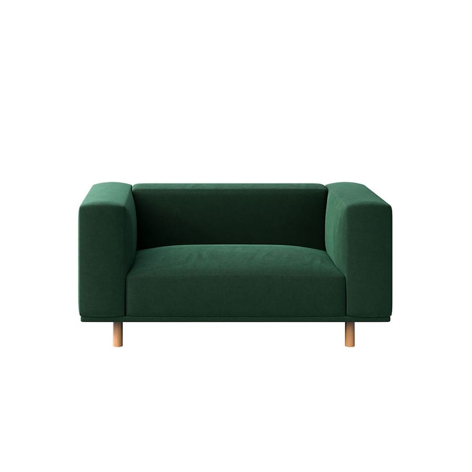 Kukumo sofa 2 osobowa Ciemnozielona