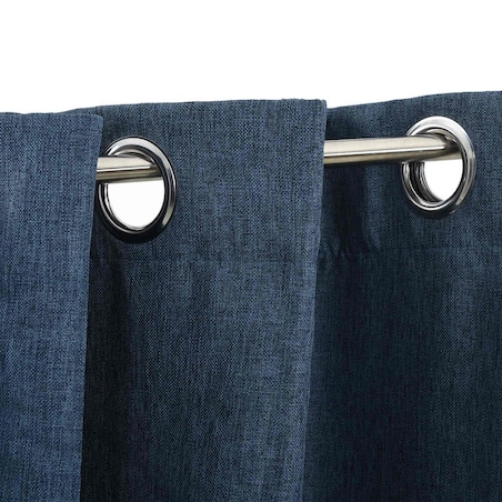 vidaXL Zasłony stylizowane na lniane, 2 szt., niebieskie, 140x245 cm