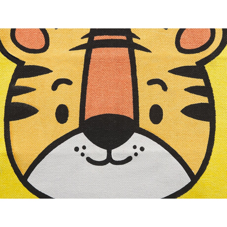 Dywan dziecięcy bawełniany motyw tygrysa 60 x 90 cm żółty RANCHI