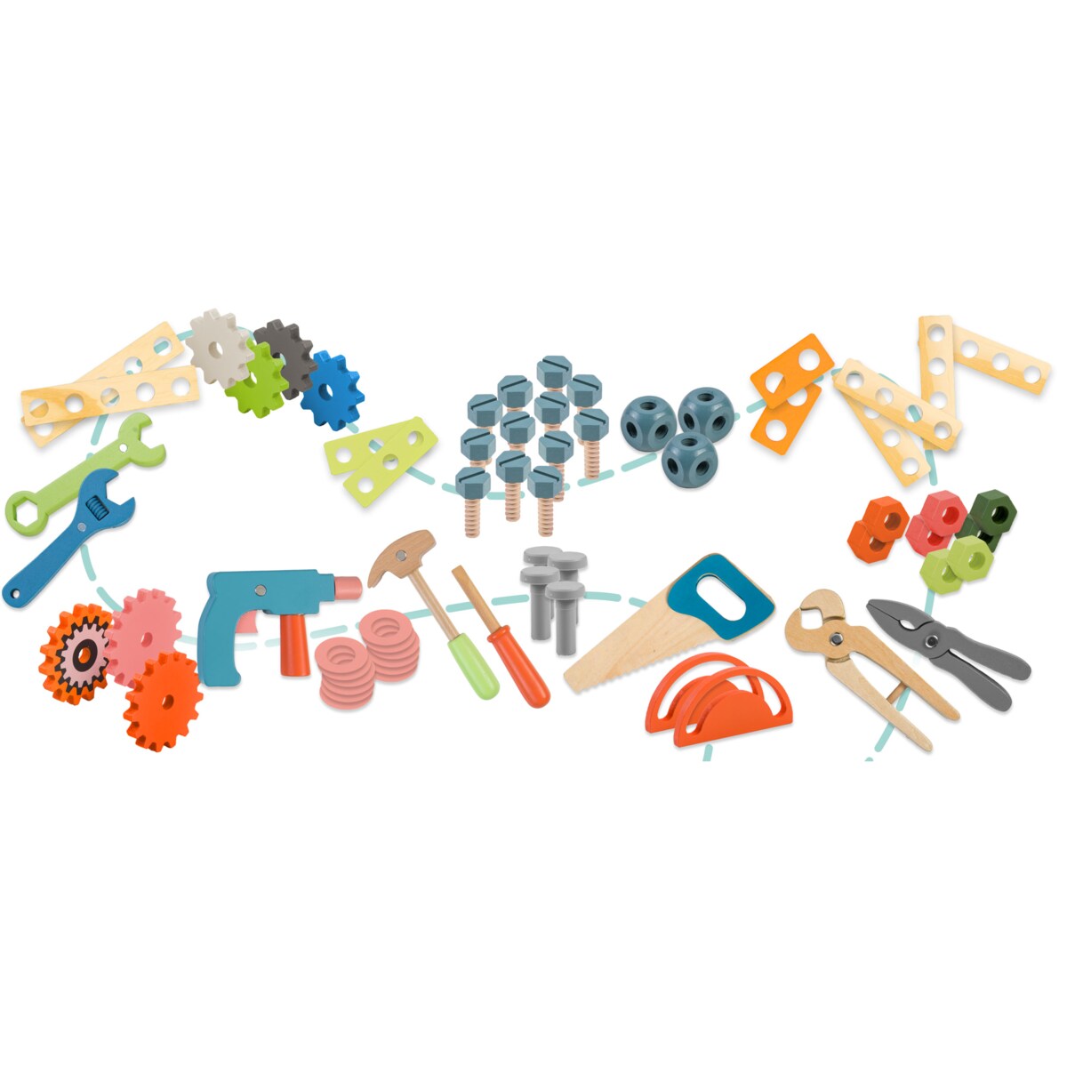 Drewniany warsztat dla dzieci z narzędziami stół Ricokids