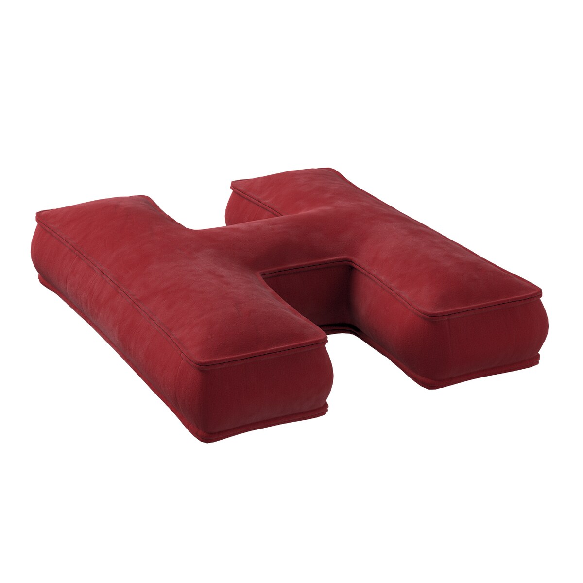 Poduszka literka H, intensywna czerwień, 35x40cm, Posh Velvet