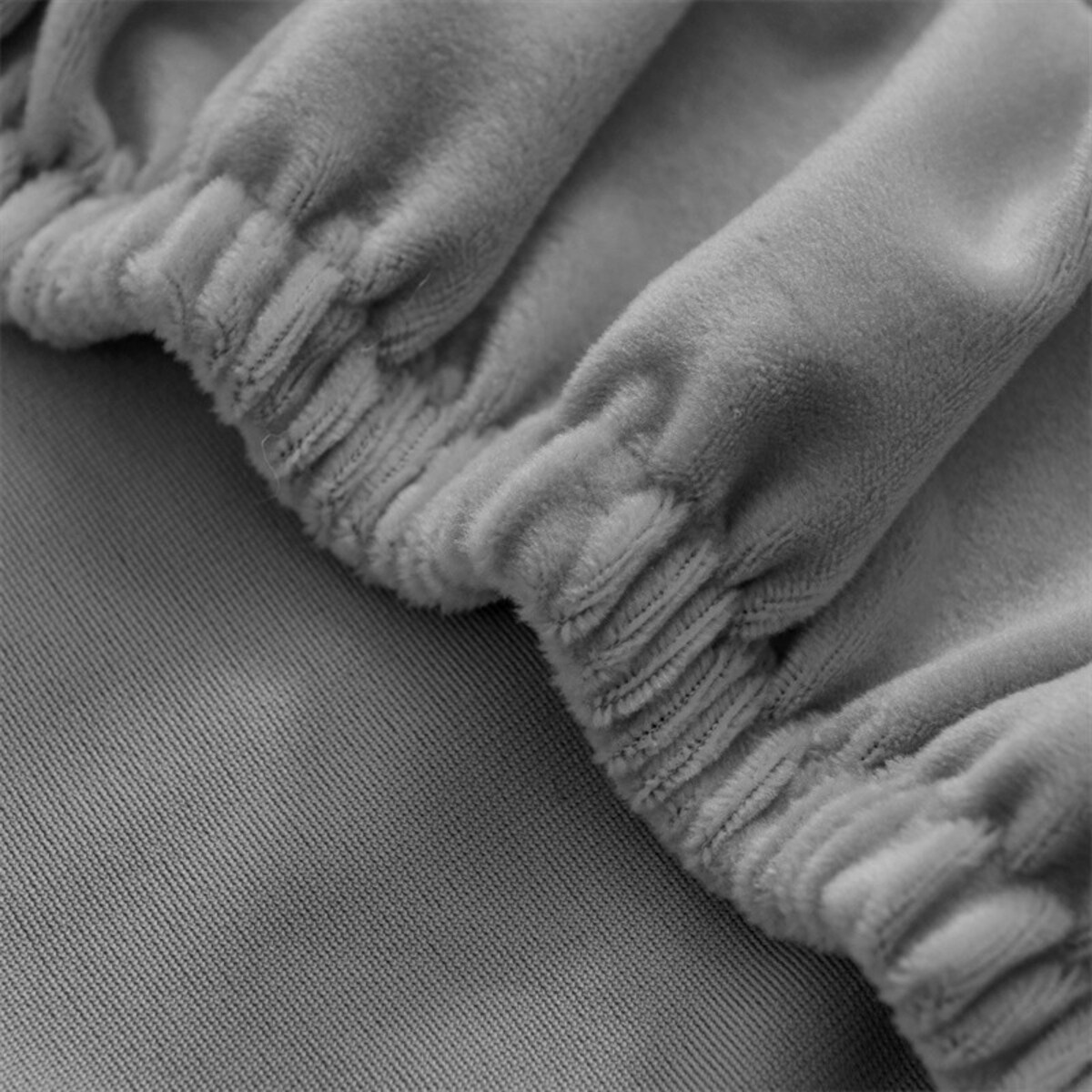 Pokrowiec Na Krzesło Xxl Szary Welur Elastyczny