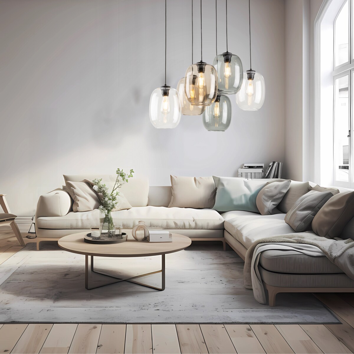 Lampa wisząca TK Lighting ELIO 5974 wielokolorowa 6xE27 regulowana nowoczesna do salonu i jadalni