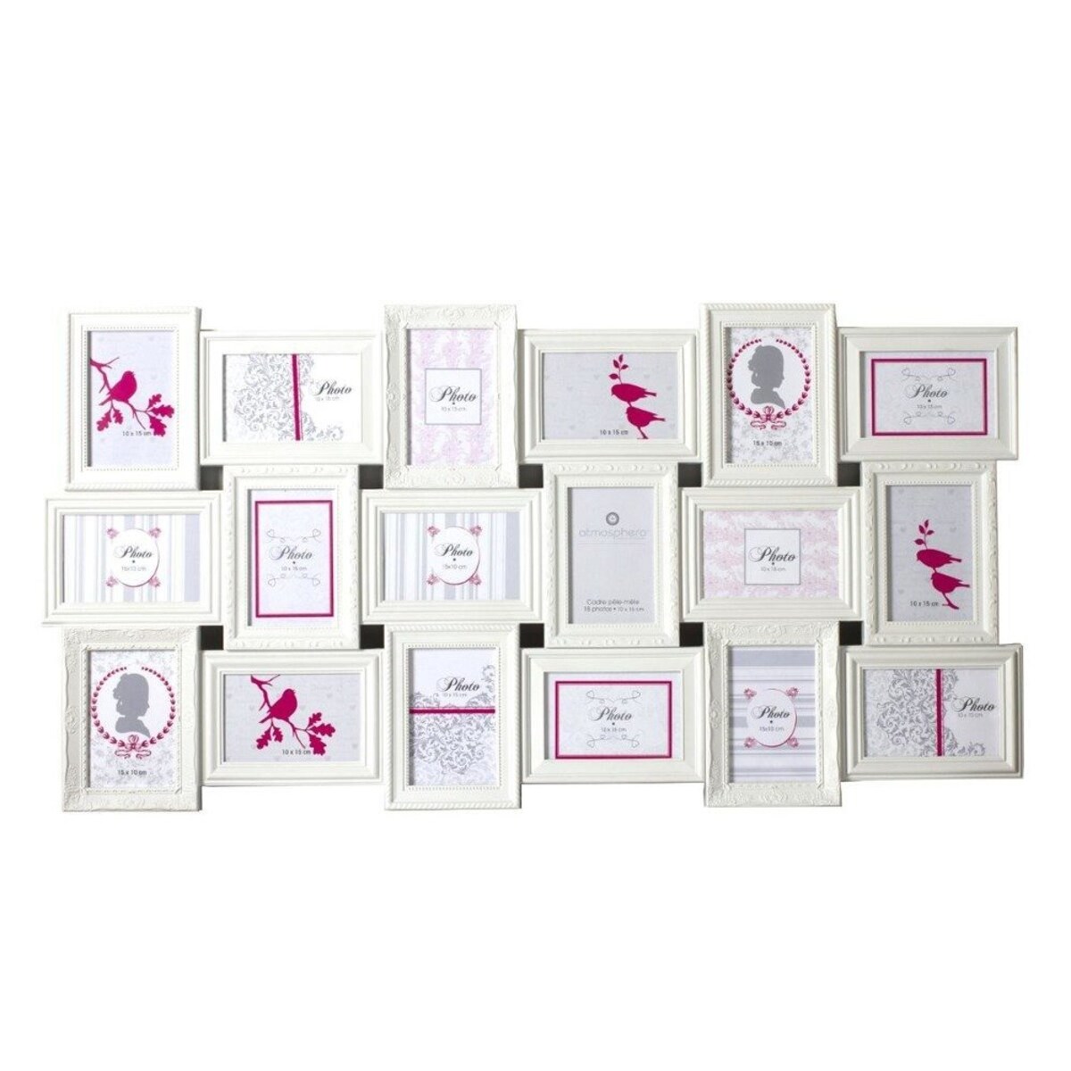 Ramka na 18 zdjęć ROMANCE, zdjęcia - multirama 53x103x2 cm
