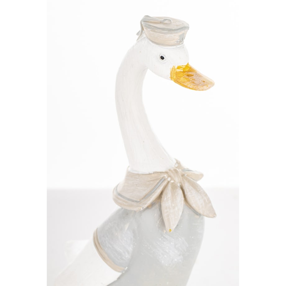 Dekoracja - biała gąska 15x5,5x7 cm GOOSE