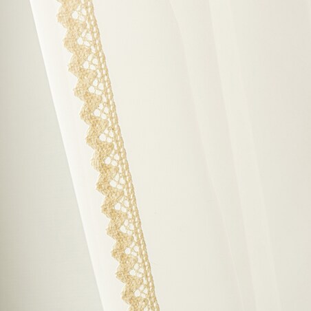 Firany z koronką Lily 2 szt. krótkie 140x170 ecru