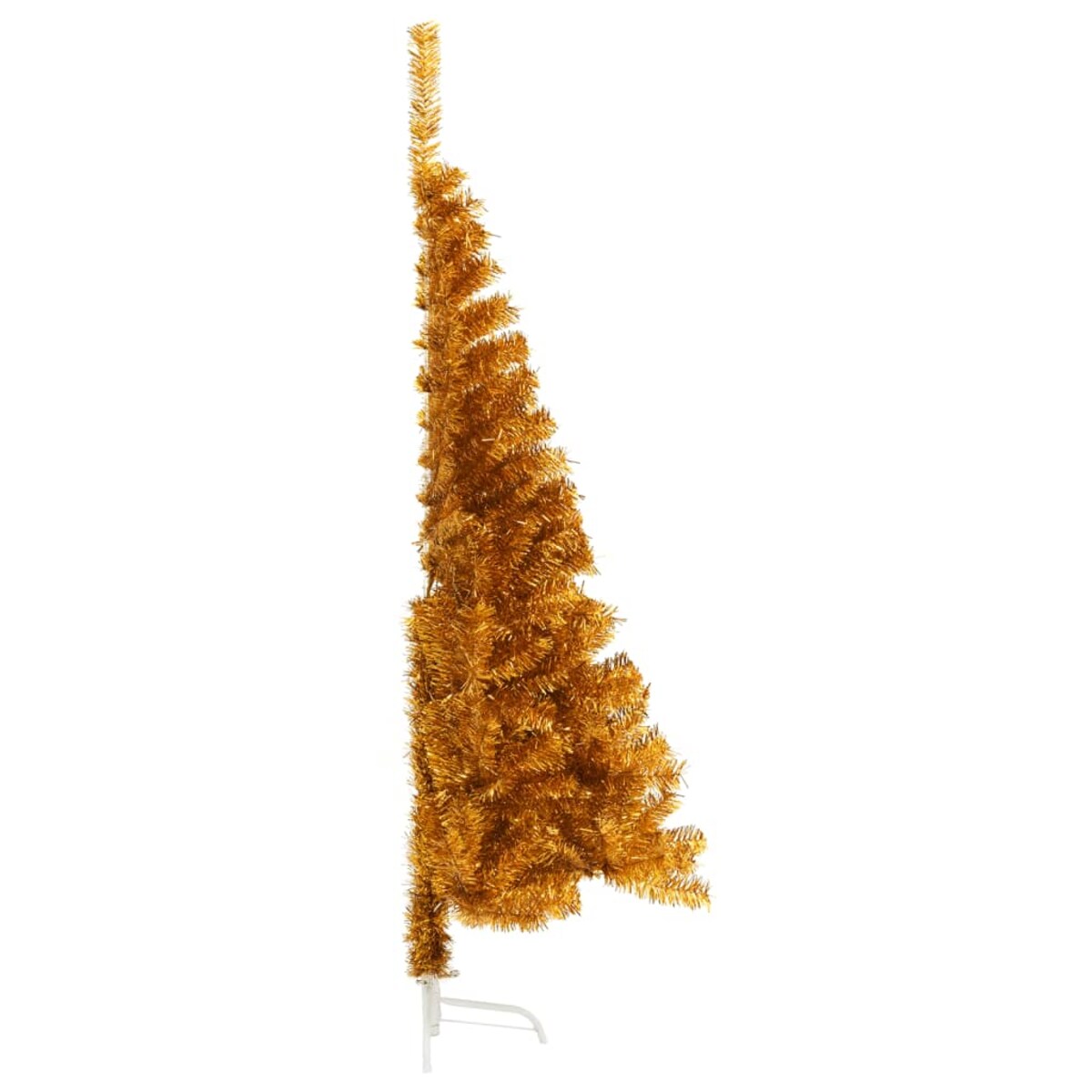 vidaXL Sztuczna choinka połówka ze stojakiem, złota, 120 cm, PET