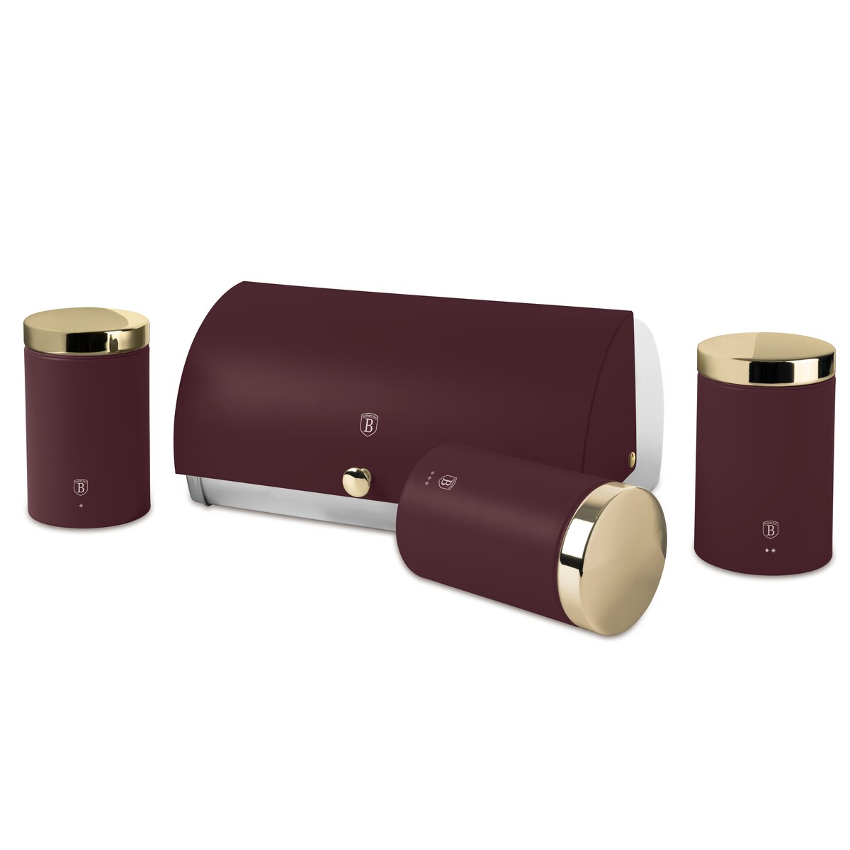 Zestaw 3 pojemników i chlebak BerlingerHaus BH-6737 Leonardo Collection