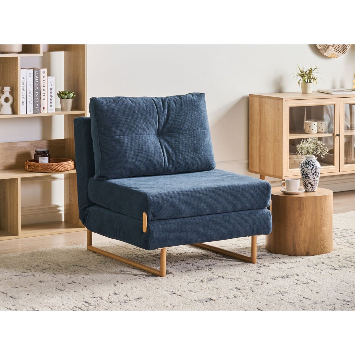 Sofa rozkładana jednoosobowa JERSLEV Niebieski