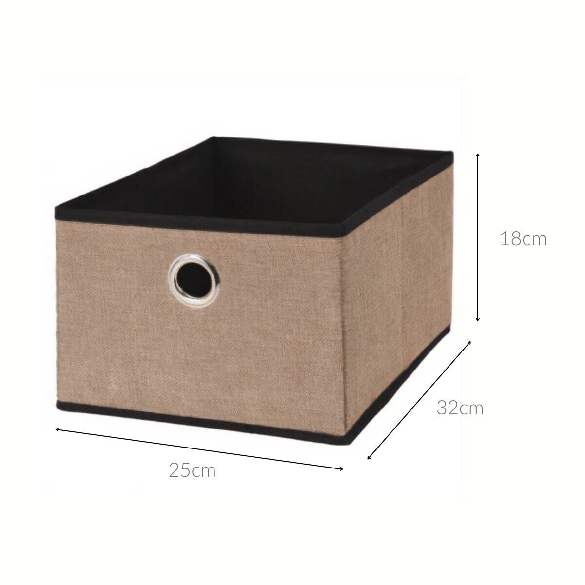 Pojemnik tekstylny do przechowywania NO-WOVEN, 32 x 25 x 18 cm