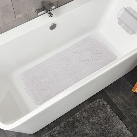 Kleine Wolke Antypoślizgowa mata kąpielowa Arosa, 36x92 cm, szara