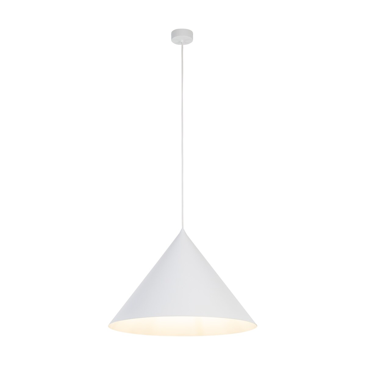Lampa wisząca CONO WHITE TK Lighting biała 50 cm E27 nowoczesna do salonu jadalni kuchni regulowana wysokość