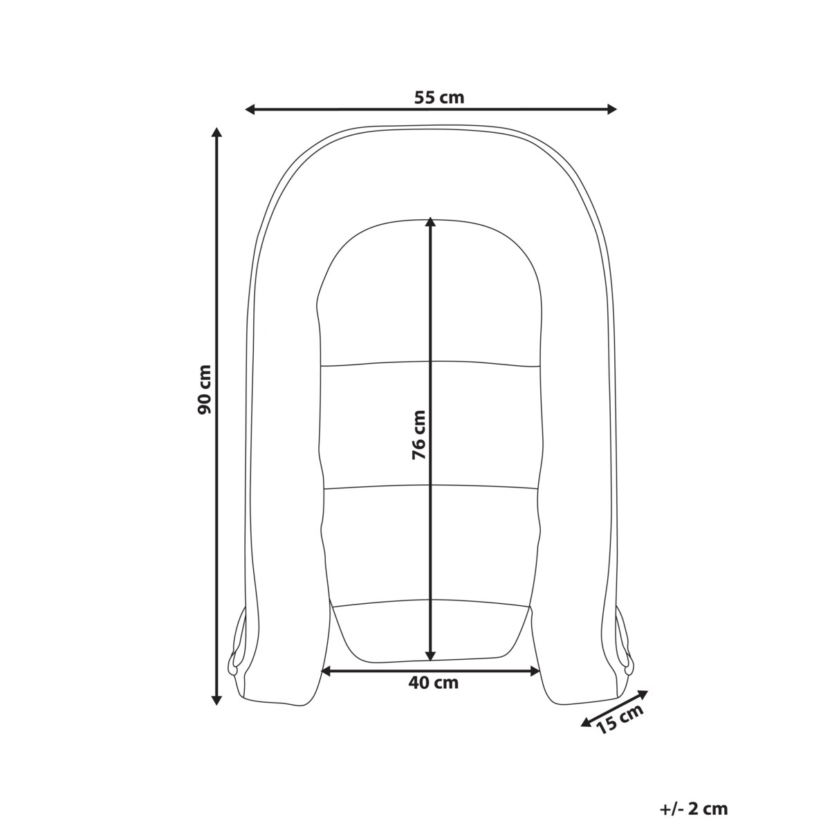 Kokon niemowlęcy 55 x 90 cm różowy z beżowym EREB