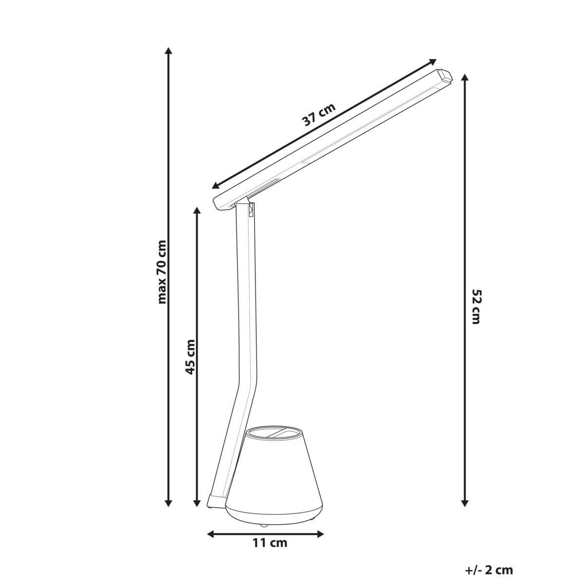 Lampa biurkowa LED DENEB Ze ściemniaczem Czarny