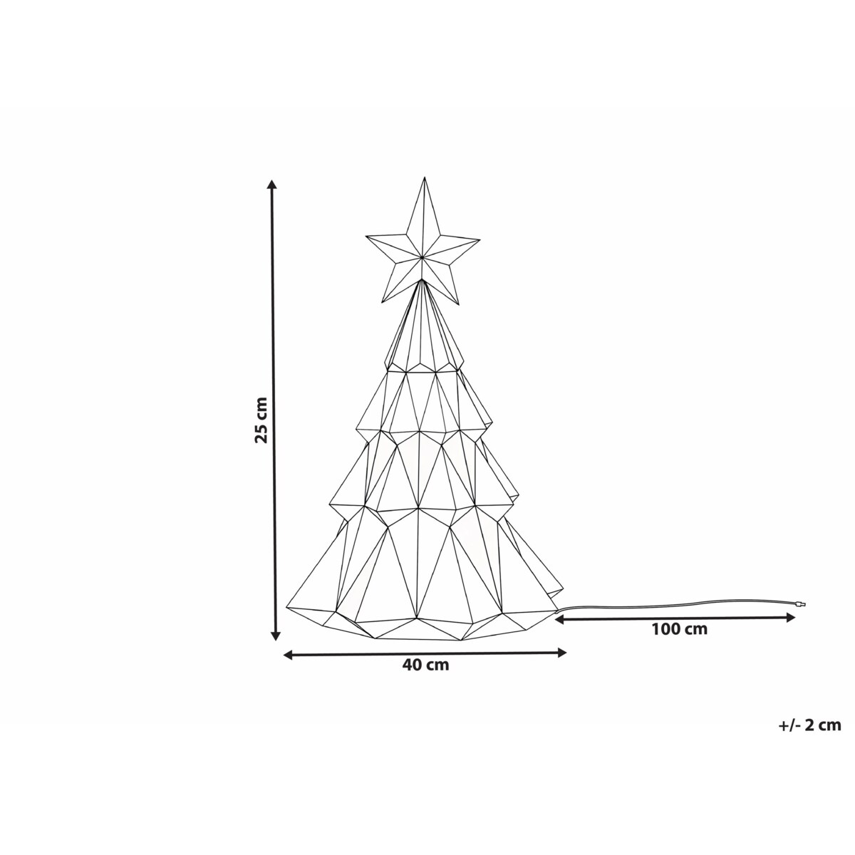 Dekoracja LED UNUKA Choinka 25 cm Kolorowy