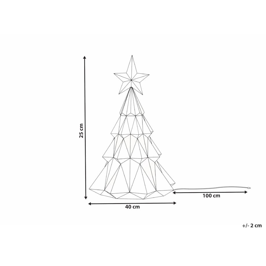 Dekoracja LED UNUKA Choinka 25 cm Kolorowy