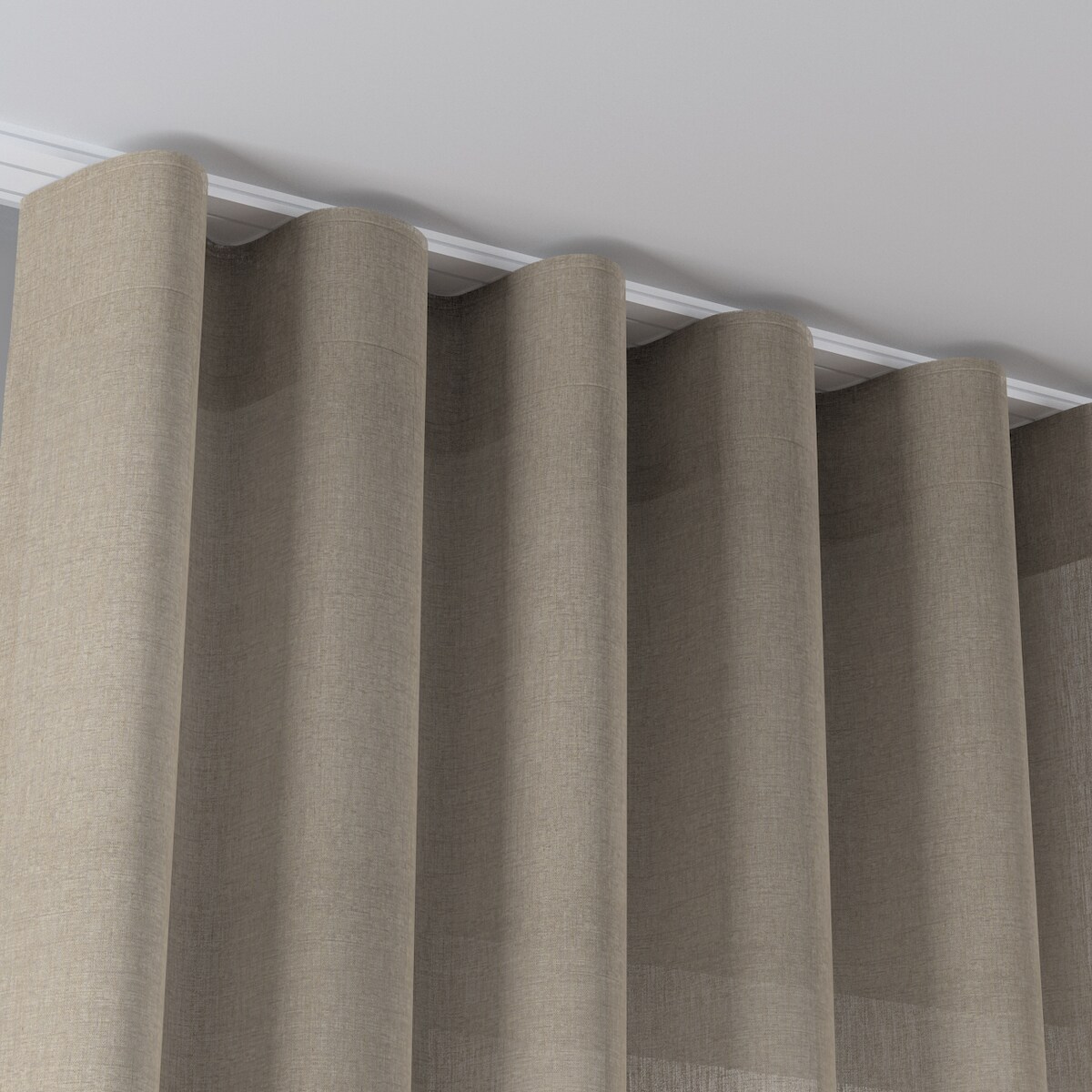 Zasłona na taśmie wave 130x245 beżowy